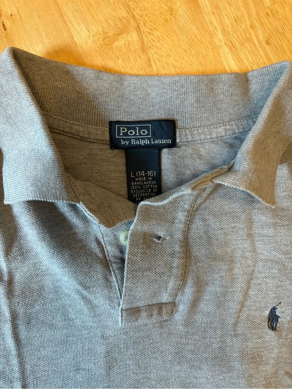 Ralph Lauren Men’s Polo Shirt in Light Gray with Navy Pony